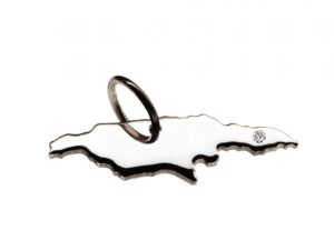 Jamaika Anhänger mit Brillant 0,015ct am Wunschort  925 Silber