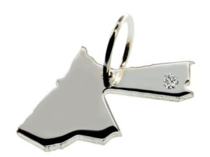 Jordanien Anhänger mit Brillant 0,015ct am Wunschort  925 Silber