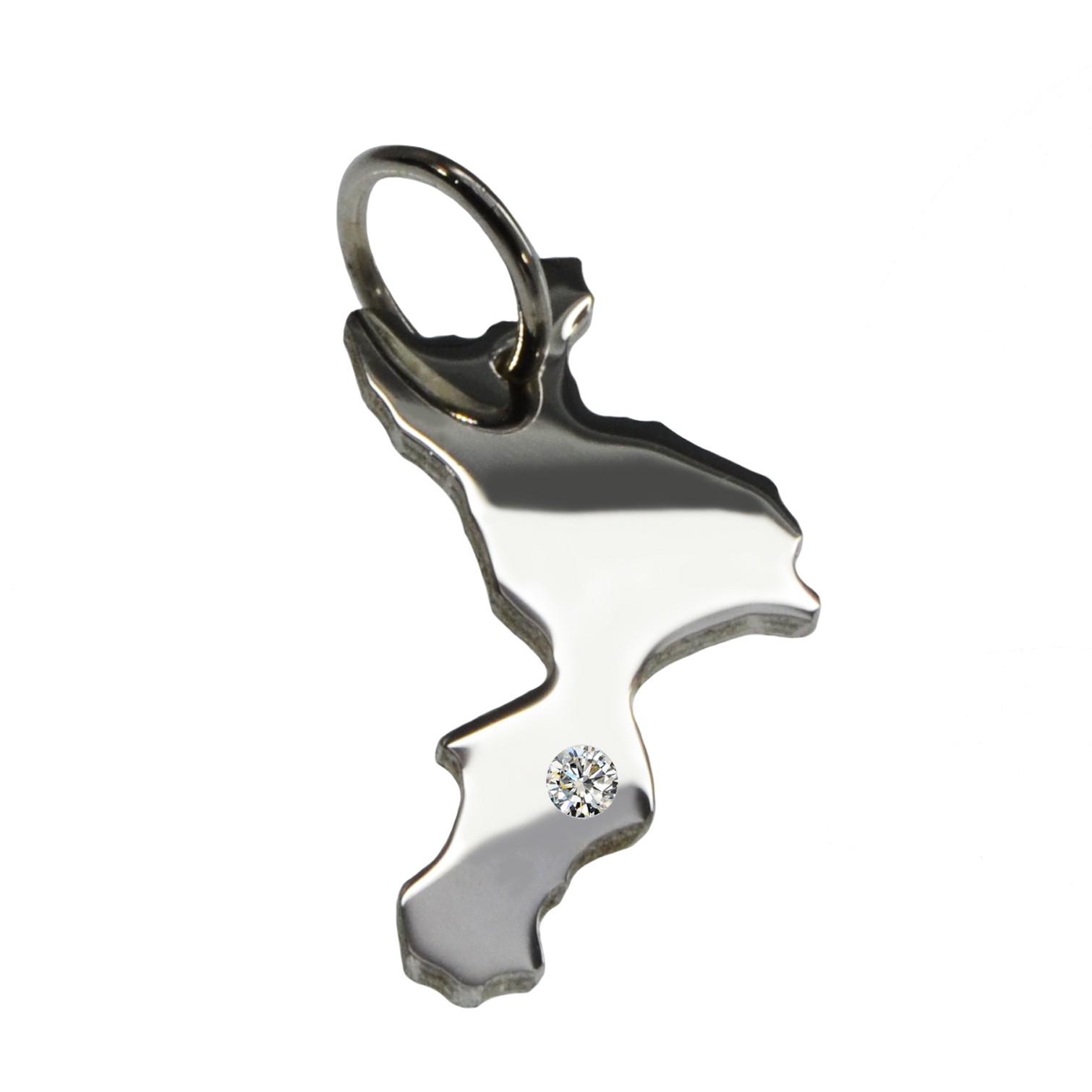 Kalabrien Anhänger mit Brillant 0,015ct am Wunschort 925 Silber