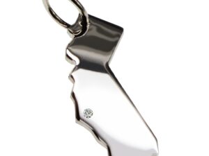 Kalifornien Anhänger mit Brillant 0,015ct am Wunschort  925 Silber