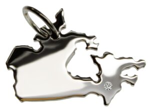 Kanada Anhänger mit Brillant 0,015ct am Wunschort  925 Silber