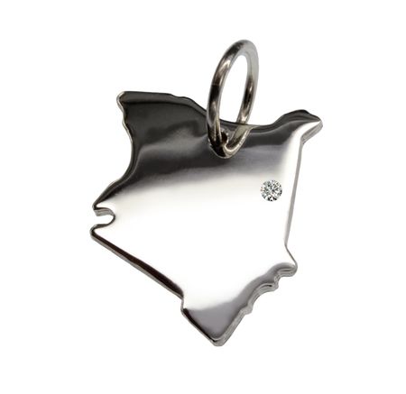 Kenia Anhänger mit Brillant 0,015ct am Wunschort 925 Silber