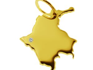 Anhänger Kolumbien mit Brillant am Wunschort 585 Gelbgold