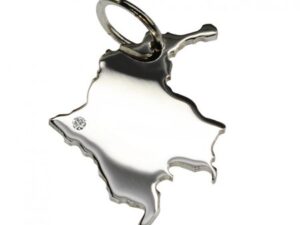 Kolumbien Anhänger mit Brillant 0,015ct am Wunschort  925 Silber