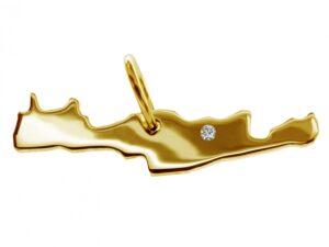 Anhänger Kreta mit Brillant am Wunschort 585 Gelbgold