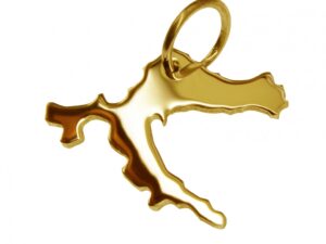 Anhänger der Landkarte Kroatien in massiv 333 Gelbgold