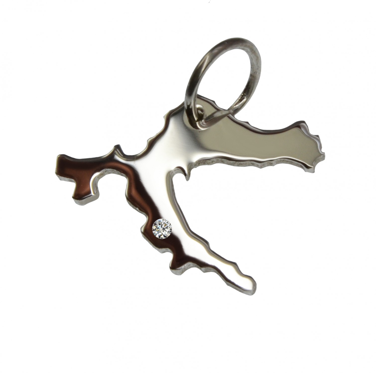 Kroatien Anhänger mit Brillant 0,015ct am Wunschort 925 Silber