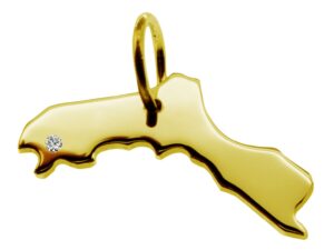 Anhänger Kurdistan mit Brillant am Wunschort 585 Gelbgold