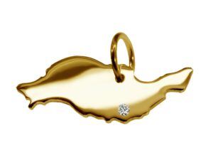 Anhänger Lanzarote mit Brillant am Wunschort 585 Gelbgold