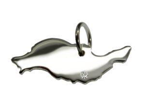 Lanzarote Anhänger mit Brillant 0,015ct am Wunschort  925 Silber