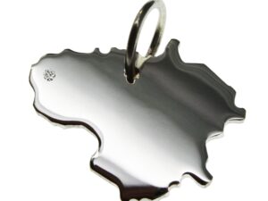 Litauen Anhänger mit Brillant 0,015ct am Wunschort  925 Silber