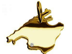 Anhänger Mallorca mit Brillant am Wunschort 585 Gelbgold