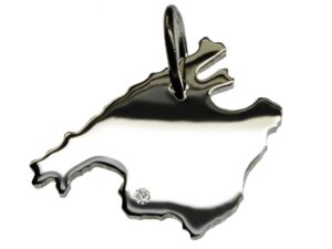 Mallorca Anhänger mit Brillant 0,015ct am Wunschort  925 Silber