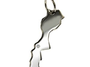 Marokko Anhänger mit Brillant 0,015ct am Wunschort  925 Silber