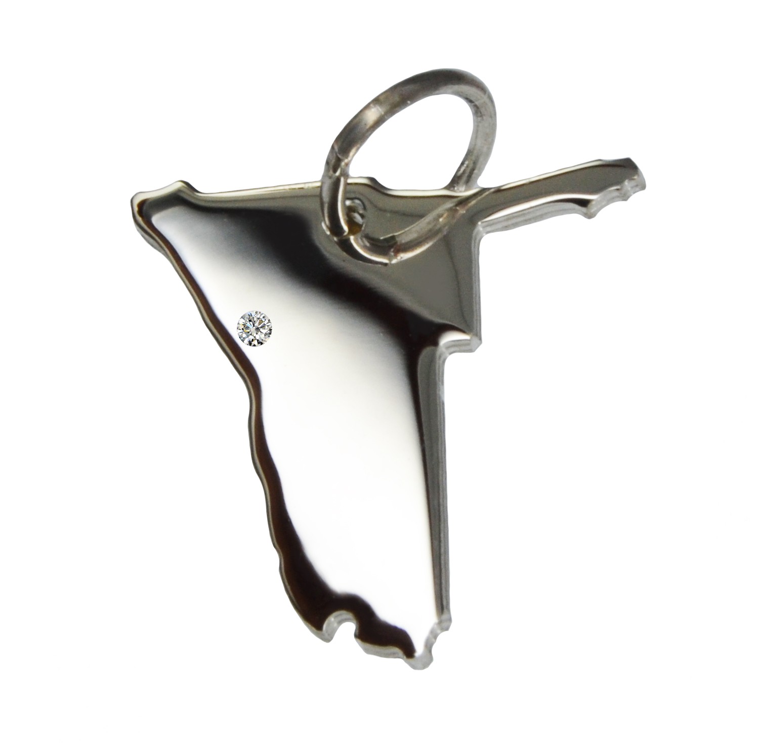 Namibia Anhänger mit Brillant 0,015ct am Wunschort 925 Silber