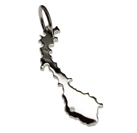 Norwegen Anhänger mit Brillant 0,015ct am Wunschort 925 Silber