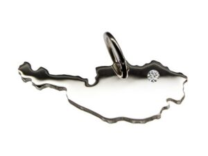 Österreich  Anhänger mit Brillant 0,015ct am Wunschort  925 Silber