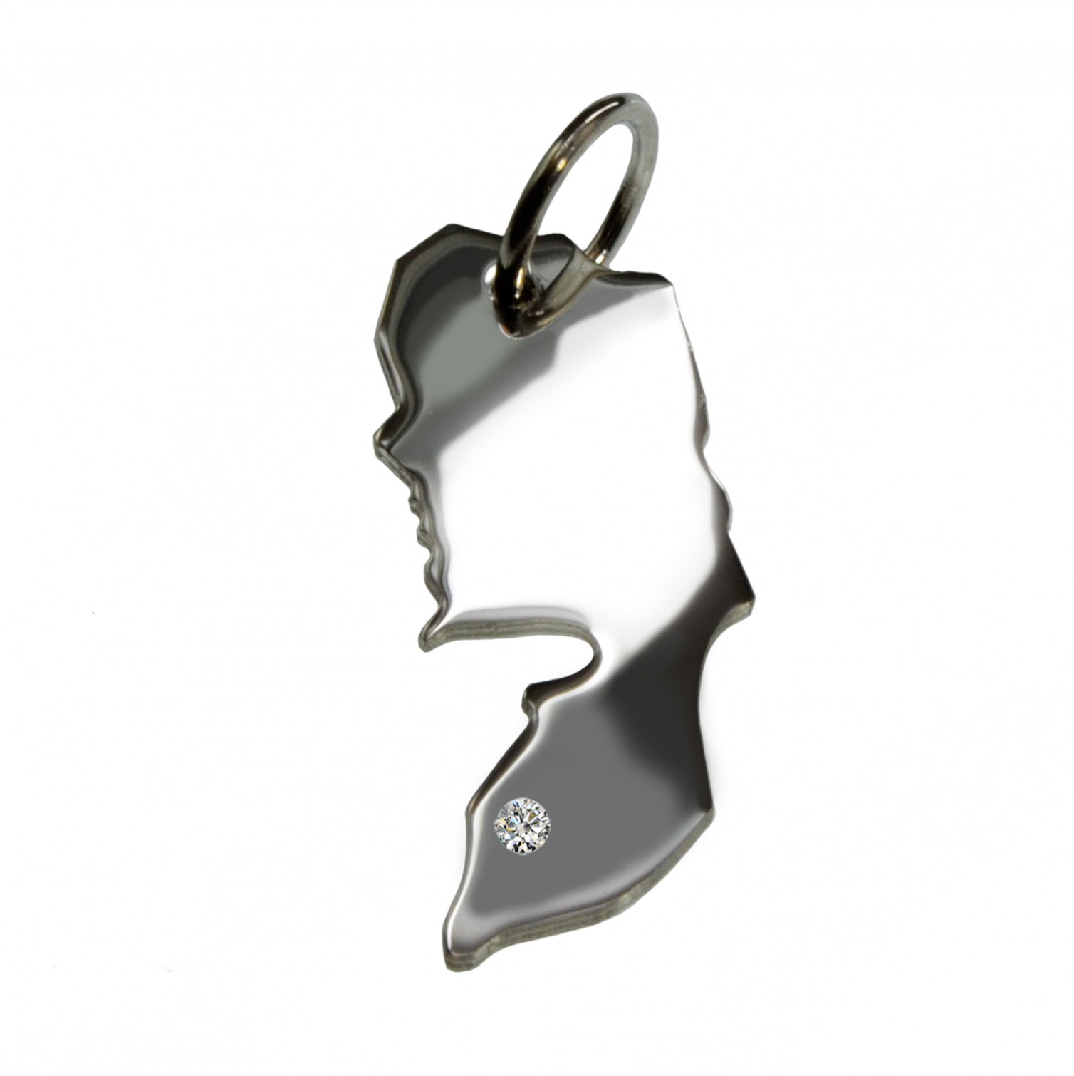 Palästina Anhänger mit Brillant 0,015ct am Wunschort 925 Silber