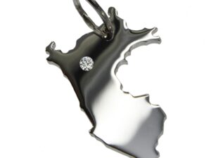 Peru Anhänger mit Brillant 0,015ct am Wunschort  925 Silber