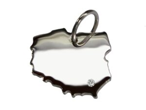 Polen Anhänger mit Brillant 0,015ct am Wunschort  925 Silber