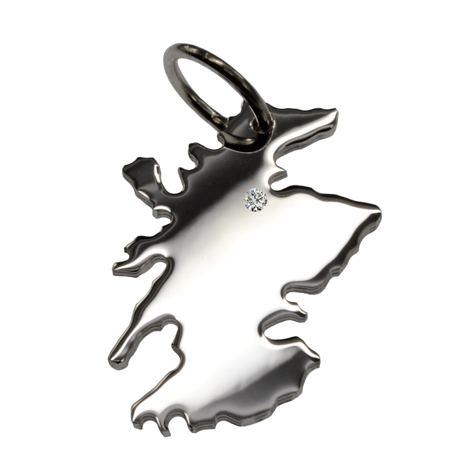 Schottland Anhänger mit Brillant 0,015ct am Wunschort 925 Silber