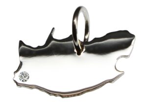 Südafrika Anhänger mit Brillant 0,015ct am Wunschort  925 Silber