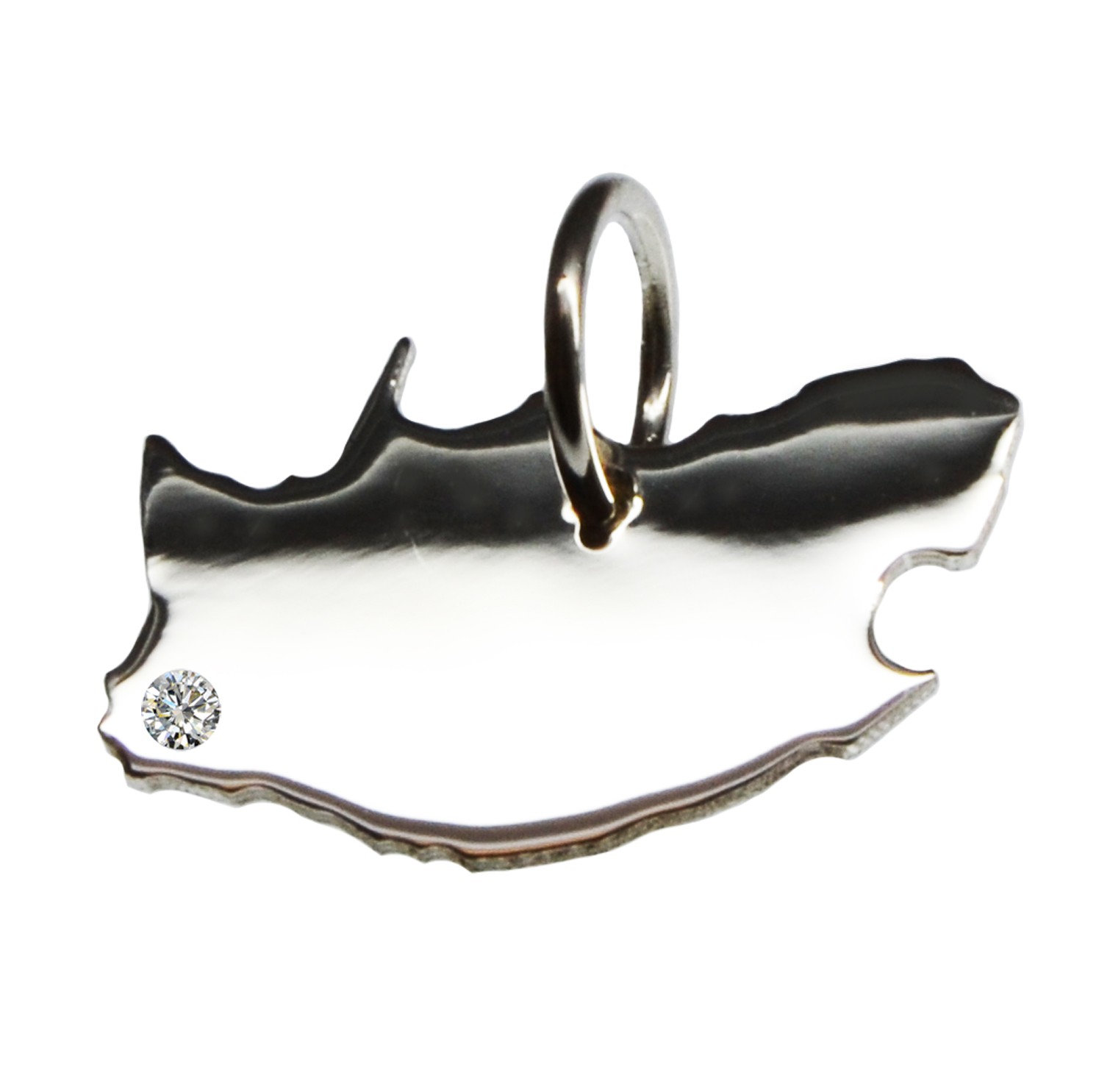 Südafrika Anhänger mit Brillant 0,015ct am Wunschort 925 Silber