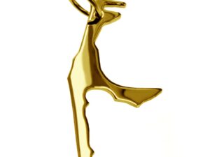Anhänger der Landkarte Sylt in massiv 333 Gelbgold