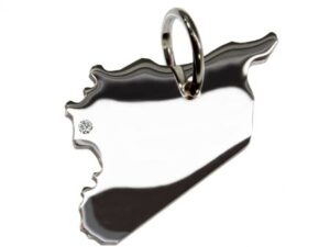 Syrien Anhänger mit Brillant 0,015ct am Wunschort  925 Silber