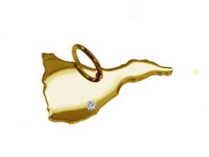 Anhänger Teneriffa mit Brillant am Wunschort 585 Gelbgold