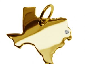 Anhänger Texas mit Brillant am Wunschort 585 Gelbgold