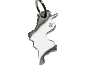 Tunesien Anhänger mit Brillant 0,015ct am Wunschort  925 Silber