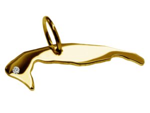 Anhänger Wangerooge mit Brillant am Wunschort 585 Gelbgold