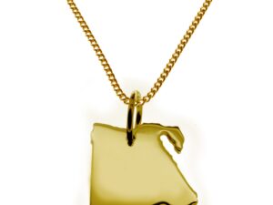 50cm Halskette + Ägypten Anhänger in 585 Gelbgold