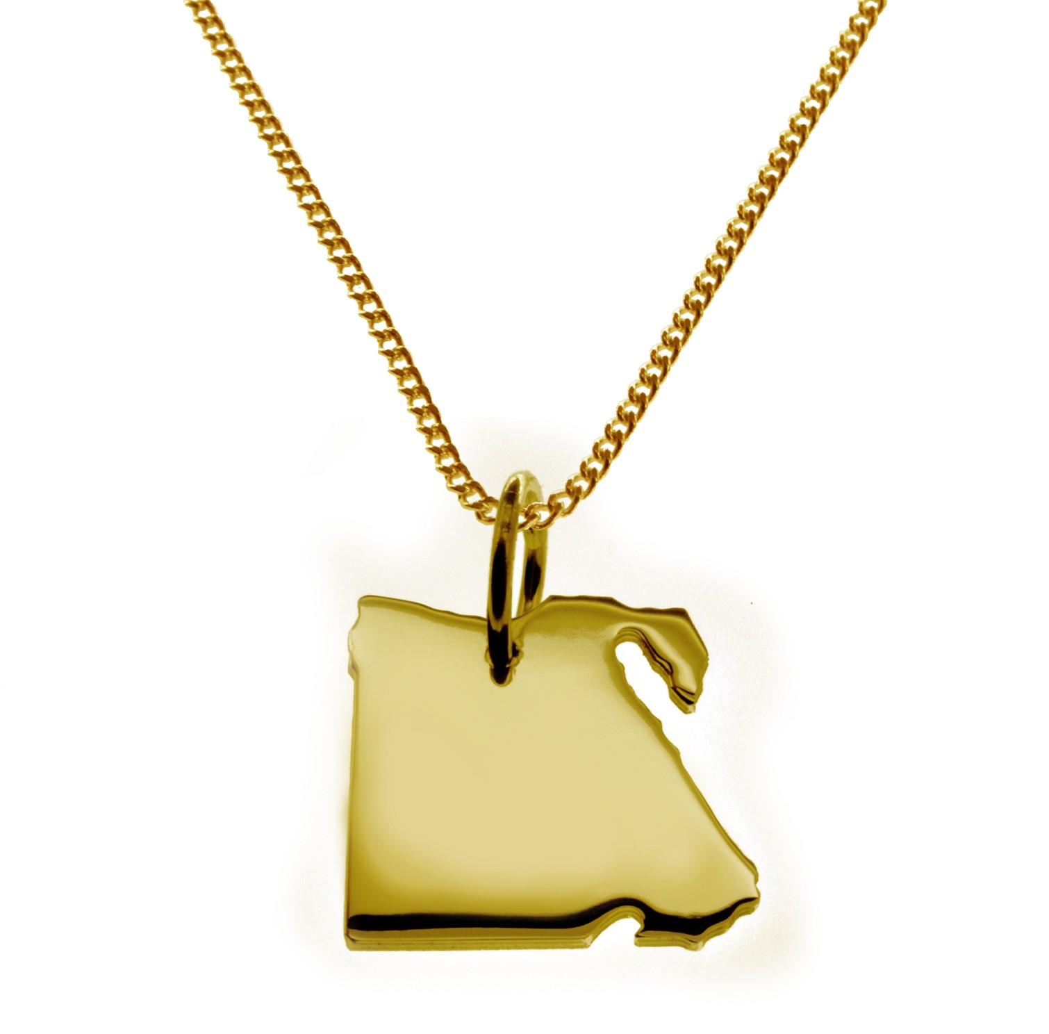 50cm Halskette + Ägypten Anhänger in 585 Gelbgold