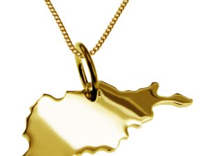 50cm Halskette + Afghanistan Anhänger in 585 Gelbgold