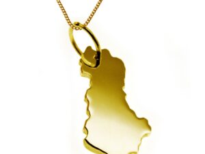 50cm Halskette + Albanien Anhänger in 585 Gelbgold