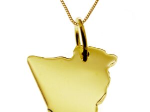 50cm Halskette + Algerien Anhänger in 585 Gelbgold