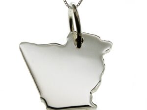 50cm Halskette + Algerien Anhänger in massiv 925 Silber