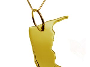 50cm Halskette + Amrum Anhänger in 585 Gelbgold