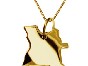 50cm Halskette + Angola Anhänger in 585 Gelbgold