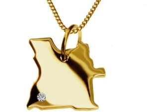 50cm Kette + Angola mit Brillant am Wunschort 585 Gold
