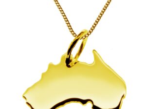 50cm Halskette + Australien Anhänger in 585 Gelbgold