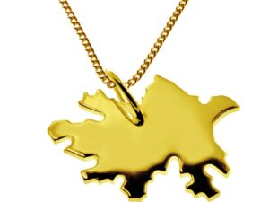50cm Halskette + Azerbaijan Anhänger in 585 Gelbgold