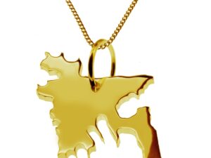 50cm Halskette + Bangladesh Anhänger in 585 Gelbgold