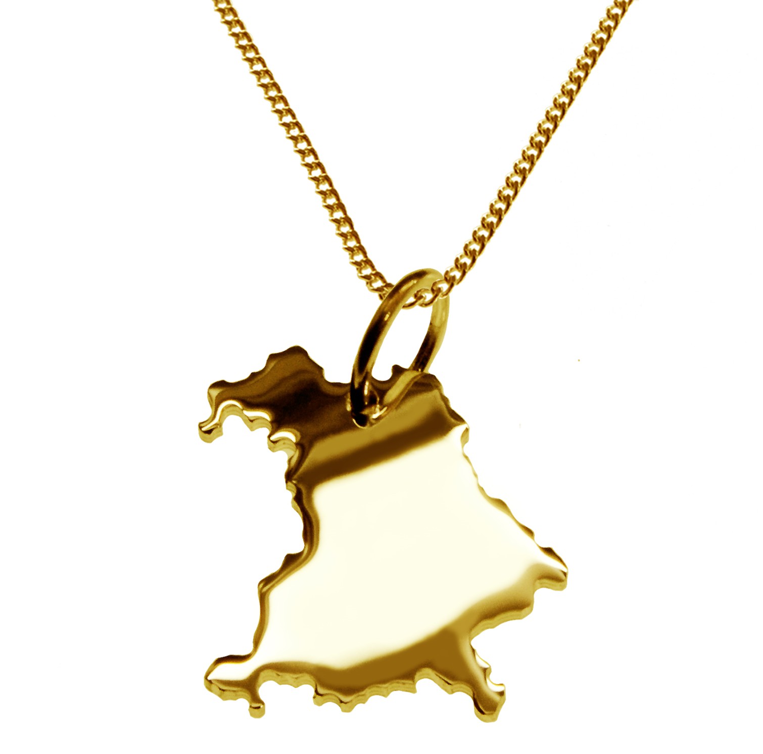 50cm Halskette + Bayern Anhänger in 585 Gelbgold