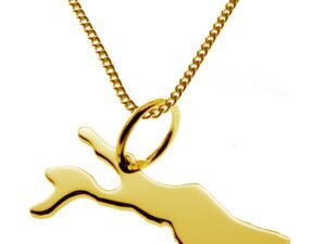 50cm Halskette + Bodensee Anhänger in 585 Gelbgold