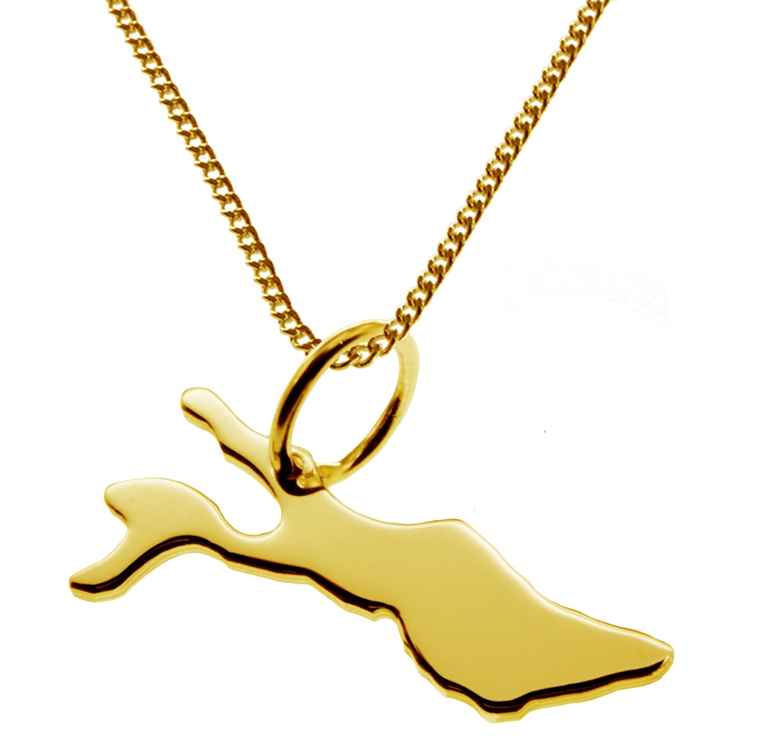 50cm Halskette + Bodensee Anhänger in 585 Gelbgold