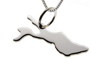 50cm Halskette + Bodensee Anhänger in massiv 925 Silber