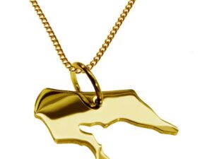 50cm Halskette + Borkum Anhänger in 585 Gelbgold